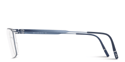 Shop Silhouette Titanium Reframed Rectangle Eyeglasses in Blue online.