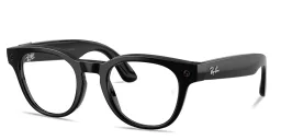 Shop Ray-Ban Meta Scriber Optics Unisex Panthos Eyeglasses in Black online.