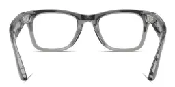 Shop Ray-Ban Meta Wayfarer Transitions® Unisex Square Sunglasses in Shiny Transparent Grey online.