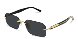 تسوق Gucci Emblem Rimless Rectangle Sunglasses غوتشي بلون Endura Gold أونلاين.