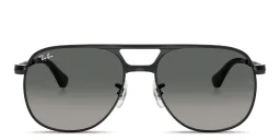 Shop Ray-Ban Bill Max Unisex Square Sunglasses in Black online.
