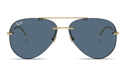 تسوق Engraved Logo Unisex Rimless Pilot Sunglasses راي بان بلون Arista أونلاين.