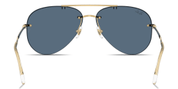 تسوق Engraved Logo Unisex Rimless Pilot Sunglasses راي بان بلون Arista أونلاين.