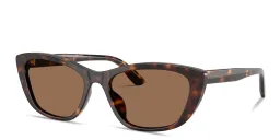 Shop Dolce & Gabbana Logo Lettering Cat-Eye Sunglasses in Havana online.