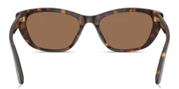 Shop Dolce & Gabbana Logo Lettering Cat-Eye Sunglasses in Havana online.
