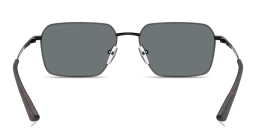 Shop Emporio Armani Engraved Logo Irregular Sunglasses in Silver online.