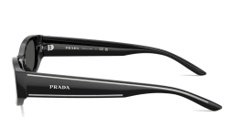 Shop PRADA Logo Signature Cat-Eye Sunglasses in Black online.
