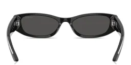 Shop PRADA Logo Signature Cat-Eye Sunglasses in Black online.