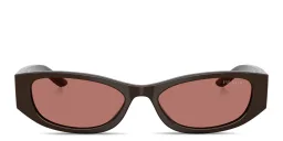 Shop PRADA Logo Signature Cat-Eye Sunglasses in Cigar online.