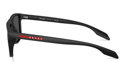 Shop Prada Linea Rossa Logo Lettering Pillow Sunglasses in Black online.