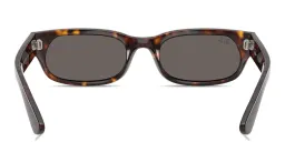 Shop Ray-Ban Embossed Logo Unisex Irregular Sunglasses in Havana online.