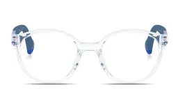 Shop Mira Flex Logo Kids Panthos Eyeglasses in Polished Clear online.