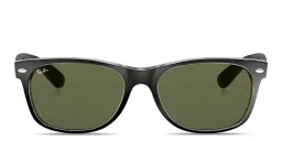 Shop Ray-Ban Unisex Square Sunglasses in Black On Transparent online.