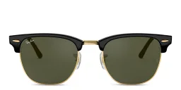 Shop Ray-Ban Clubmaster Classic Square Sunglasses in Black online.