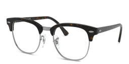 Shop Ray-Ban Clubmaster Optics Square Eyeglasses in Dark Havana online.