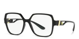 Shop Dolce & Gabbana Wide Square Eyeglasses in Black online.