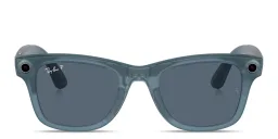 Shop Ray-Ban Meta Wayfarer Unisex Square Sunglasses in Matte Jeans online.