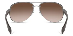 Shop Prada Linea Rossa Rimless Wide Aviator Sunglasses in Black online.