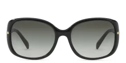 Shop PRADA Rectangle Sunglasses in Black online.