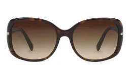 Shop PRADA Rectangle Sunglasses in Brown online.