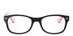 Shop Ray-Ban Junior Kids Square Acetate Eyeglasses in Havana online.