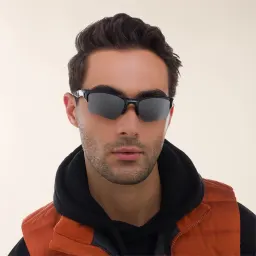Shop Oakley Half Jacket 2.0 XL Rectangle Sunglasses in Polished Black online.