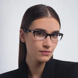تسوق نظارة طبية بتصميم غير منتظم برادا بلون أسود شفاف أونلاين.