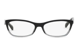 Shop PRADA Irregular Eyeglasses in Black Gradient Transparent online.