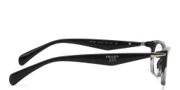 Shop PRADA Irregular Eyeglasses in Black Gradient Transparent online.