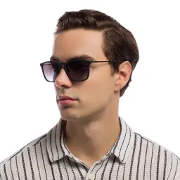 Shop Ray-Ban Chris Square Sunglasses in Black online.