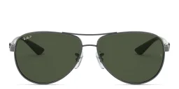 Shop Ray-Ban Carbon Fibre Aviator Sunglasses in Gunmetal online.
