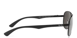 Shop Ray-Ban Carbon Fibre Aviator Sunglasses in Black online.