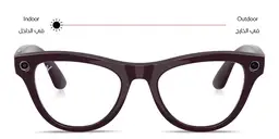 Shop Ray-Ban Meta Skyler Unisex Cat-Eye Sunglasses in Shiny Mystic Violet online.