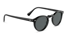 Shop OLIVER PEOPLES Gregory Peck Sun Unisex Panthos Sunglasses in Semi-Matte Black online.