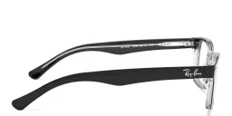 Shop Ray-Ban Junior Kids Square Eyeglasses in Black On Transparent online.