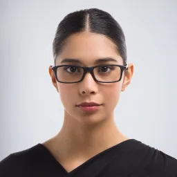 Shop Ray-Ban Optics Unisex Rectangle Eyeglasses in Black online.