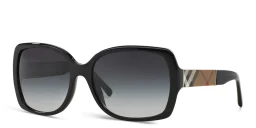 Shop BURBERRY Unisex Square Sunglasses in Black online.