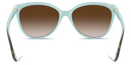 Shop TIFFANY Flower-Embellished Cat-Eye Sunglasses in Havana online.
