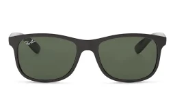 Shop Ray-Ban Andy Square Sunglasses in Black online.