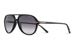 Shop TOM FORD Jared Pilot Sunglasses in Shiny Black online.