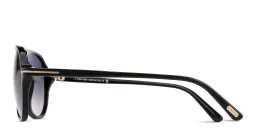 Shop TOM FORD Jared Pilot Sunglasses in Shiny Black online.