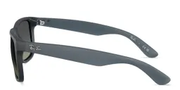 Shop Ray-Ban Justin Square Sunglasses in Rubber Blue online.