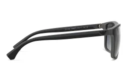 Shop Emporio Armani Square Sunglasses in Rubber Black & Grey online.