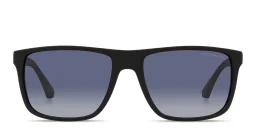 Shop Emporio Armani Square Sunglasses in Black online.