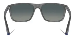 Shop Emporio Armani Logo Square Sunglasses in Grey online.