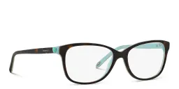 Shop TIFFANY Square Eyeglasses in Havana online.