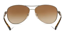 Shop BURBERRY Pilot Sunglasses in Light Gold online.