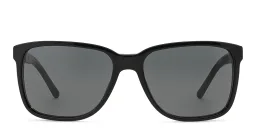 Shop BURBERRY Unisex Square Sunglasses in Black online.