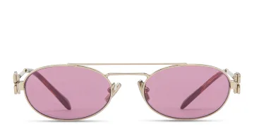Vertical Logo Oval Sunglasses
