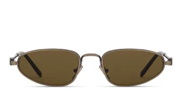Vertical Logo Irregular Sunglasses
